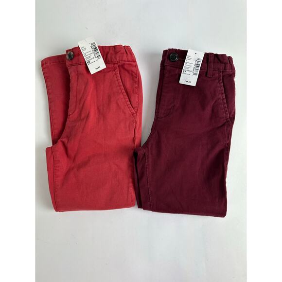 NWT The Children’s Place Boy’s Size 5T Chino Pants Lot of 2 Red and Maroon - Picture 8 of 8